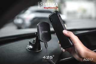 Pitaka MagnetMount Qi wireless Charger USB-C (Suction Cup) (ตัวจับ Smartphone ในรถแบบแท่นชาร์จเร็วไร้สาย)