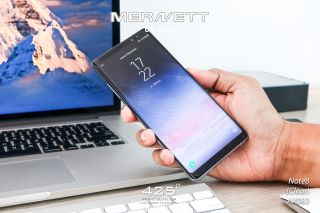 Mernett UV Glass ( กระจกนิรภัย Samsung Galaxy Note8 แบบเต็มหน้าจอขอบโค้ง )