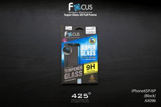 Focus Super Glass 3D Full Frame Black iPhone 6s Plus/6 Plus ( ฟิล์มกระจก iPhone 6s Plus/6 Plus แบบเต็มจอขอบโค้ง )