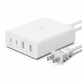 Belkin BOOSTCHARGE Rockstar Dual (ADAPTER ชาร์จเร็ว USB-C | PD | 108W | GaN | USB-A 12W) - White