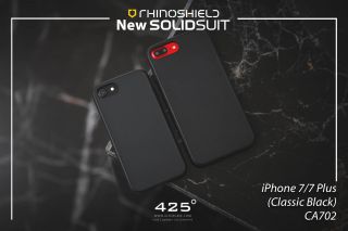 Rhinoshield Solidsuit Case ( เคส iPhone 8 Plus/7 Plus )-Classic Black (ดำ)