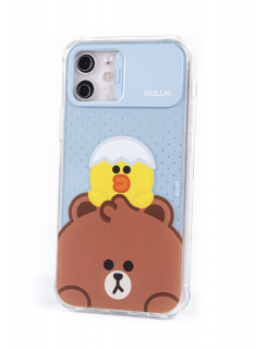 Line Friends Light Up (เคส iPhone 12 / 12 Pro)-Dot Brown & Sally Egg