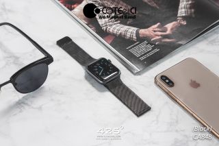 COTECI W6 Magnet Watch Band (สาย Apple Watch 44mm (Series 4) / 42mm (Series 1/2/3))-Black (ดำ)