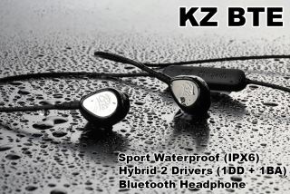 KZ BTE หูฟังบลูทูธ กันน้ำ Hybrid 2 Drivers (Degree KZ กันน้ำตัวแรก)