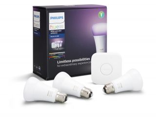 Philips Hue Starter Kit 10W A60 E27 3 SET (ชุดหลอดไฟเปลี่ยนสีอัจฉริยะ 3 ดวง + ตัวเชื่อมต่อและควบคุม)