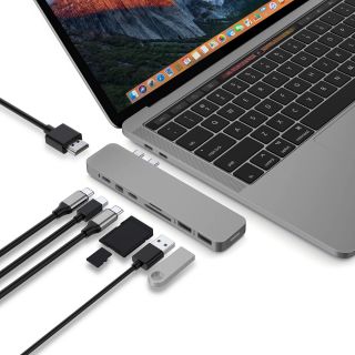 Hyper HyperDrive PRO 8-in-2 USB-C Hub ( HUB USB-C , USB-A , SD/Micro SD Card , HDMI , Mini DisplayPort ) - Gray