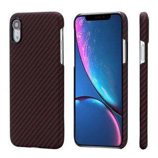 Pitaka Aramid Case ( เคส iPhone XR )-Black/Red (Twill)