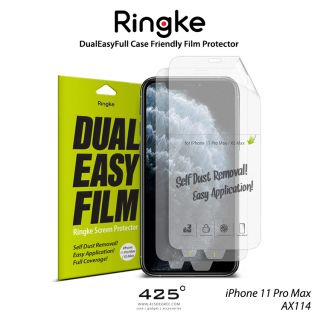 Ringke Dual Easy Full Case Friendly Film Protector iPhone11 Pro Max/iPhoneXSMax ( ฟิล์มกันรอย iPhone11 Pro Max/iPhoneXSMax แบบเต็มหน้าจอ )