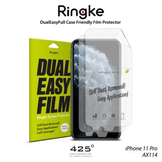 Ringke Dual Easy Full Case Friendly Film Protector iPhone11 Pro/iPhoneXS/X ( ฟิล์มกันรอย iPhone11 Pro/iPhoneXS/X แบบเต็มหน้าจอ )