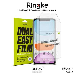 Ringke Dual Easy Full Case Friendly Film Protector iPhone11/iPhoneXR ( ฟิล์มกันรอย iPhone11/iPhoneXR แบบเต็มหน้าจอ )