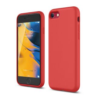 elago Liquid Silicone Case ( เคส iPhone SE 2/8/7 )-Red (แดง)