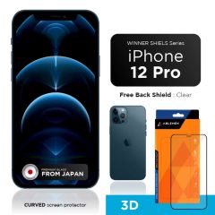 ABLEMEN 3D 2X Winner Shield + Matte Back Film ( ฟิล์มกระจก iPhone 12 / iPhone 12 Pro แบบเต็มจอขอบโค้ง )