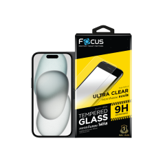 Focus TG UC ฟิล์มกระจกไม่เต็มจอแบบใส - iPhone 15 Pro