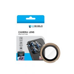 Hishield 3D Matte Aluminium Lens Protector กระจกกันรอยเลนส์กล้อง iPhone 16 Pro / iPhone 16 Pro Max - Gold