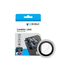 Hishield 3D Matte Aluminium Lens Protector กระจกกันรอยเลนส์กล้อง iPhone 16 Pro / iPhone 16 Pro Max - Silver