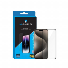 Hishield 3D Strong Max Black ฟิล์มกระจกเต็มจอแบบใสขอบดำ - iPhone 16 Pro Max