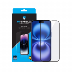 Hishield 3D Super Strong Max Black ฟิลม์กระจกเต็มจอแบบใส - iPhone 16 Plus