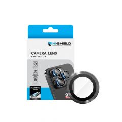 Hishield Aluminium Lens Protector กระจกกันรอยเลนส์กล้อง iPhone 16 Pro / iPhone 16 Pro Max - Diamond Black