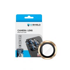 Hishield Stainless Steel Lens กระจกกันรอยเลนส์กล้อง iPhone 16 Pro / iPhone 16 Pro max - Gold Titanium
