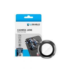 Hishield Stainless Steel Lens กระจกกันรอยเลนส์กล้อง iPhone 16 Pro / iPhone 16 Pro max - Gray Titanium