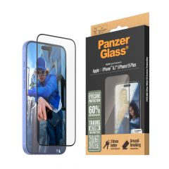 PanzerGlass Ultra Wide Fit Anti-Reflective/Bluelight with Applicator ฟิล์มกระจกเต็มจอแบบถนอมสายตา - iPhone 16 Plus