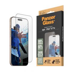 PanzerGlass Ultra Wide Fit Clear with Applicator ฟิล์มกระจกใสแบบเต็มจอ - iPhone 16 Pro Max