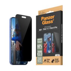 PanzerGlass Ultra Wide Fit Privacy with Applicator ฟิล์มกระจกเต็มจอแบบ Privacy - iPhone 16 Plus / iPhone 15 Plus