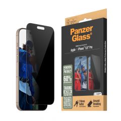 PanzerGlass Ultra Wide Fit Privacy with Applicator ฟิล์มกระจกเต็มจอแบบ Privacy - iPhone 16 Pro Max