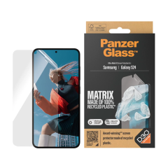 PanzerGlass Ultra Wide Fit Matrix with D3O Screen Protector with Applicator - ฟิล์มกันรอยเต็มจอแบบใส Galaxy S24