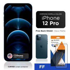 ABLEMEN FF 2XC Corning + Matte Back film ( ฟิล์มกระจก iPhone 12 / iPhone 12 Pro แบบเต็มจอ )