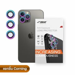 Zeelot Lens Protector ( กระจกกันรอยเลนส์กล้อง iPhone 12 Pro )-Iridescent (สีเหลือบรุ้ง)