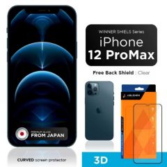 ABLEMEN 3D 2X Winner Shield + Matte Back Film ( ฟิล์มกระจก iPhone 12 Pro Max แบบเต็มจอขอบโค้ง )