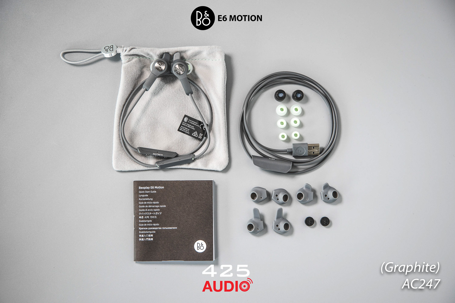 b&o,e6,motion,in,ear,wireless,bluetooth,dust,splash,resistant,aptx,graphite,black,white,hifi