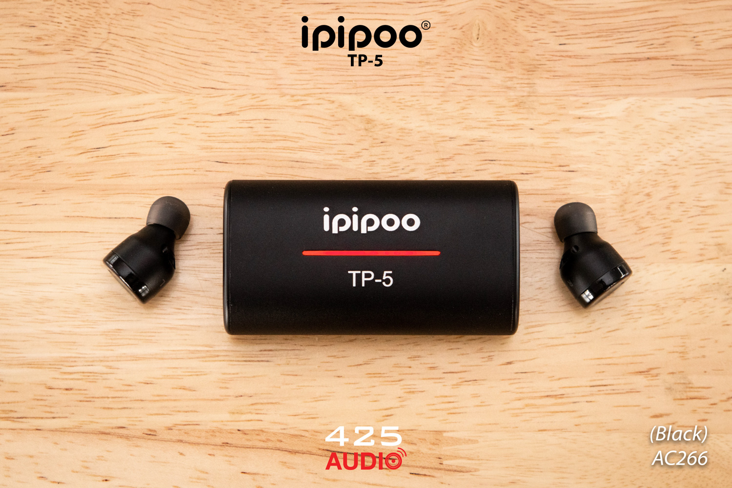 ipipoo,tp-5,หูฟังไร้สาย,หูฟัง True Wireless,กันนํ้า,IPX5,ชาร์จโทรศัพท์ได้,เบสหนัก