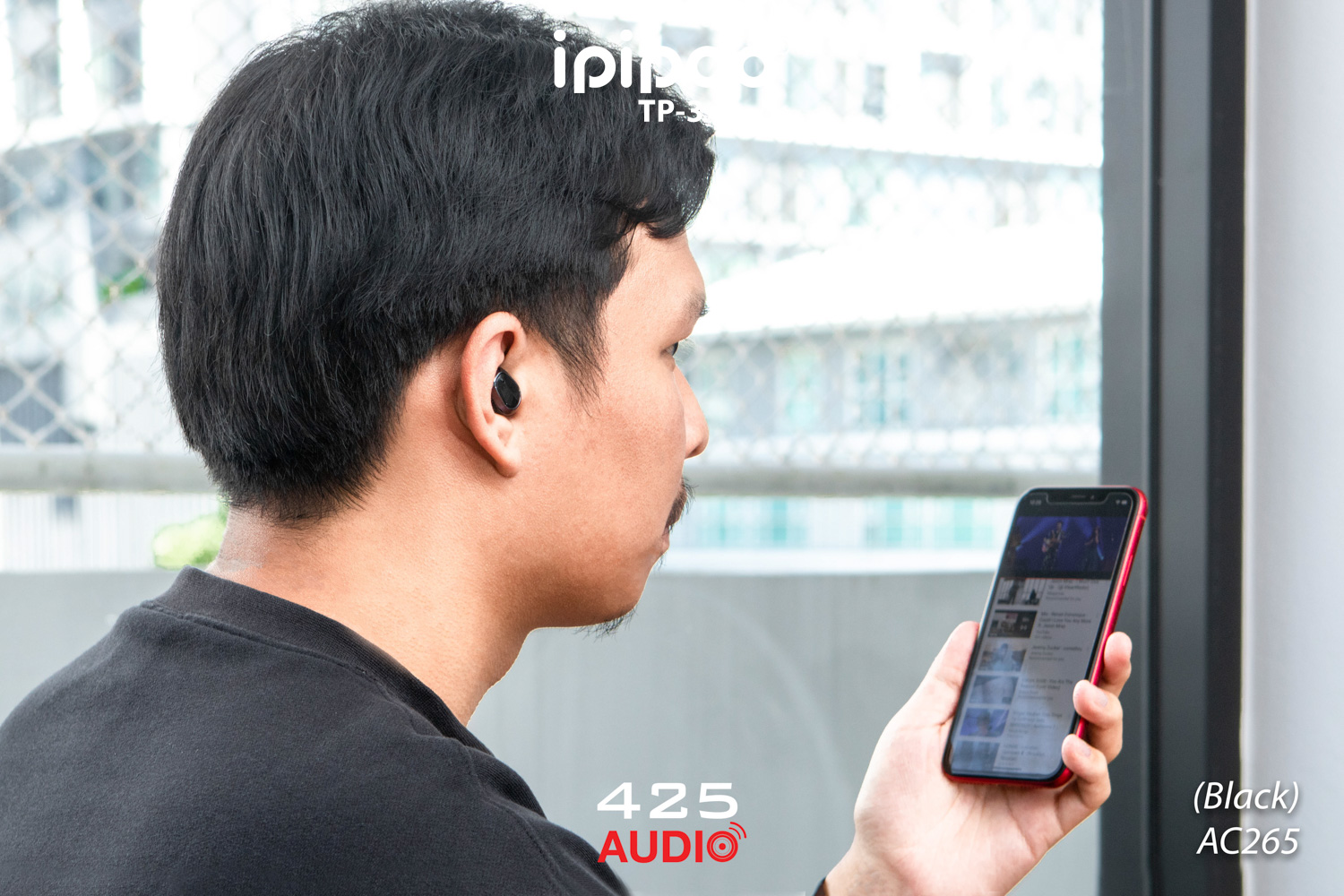 ipipoo,tp-3,in,ear,true,wireless,auto,pairing,power,bank,bass,ergonomic,design,2000,mah