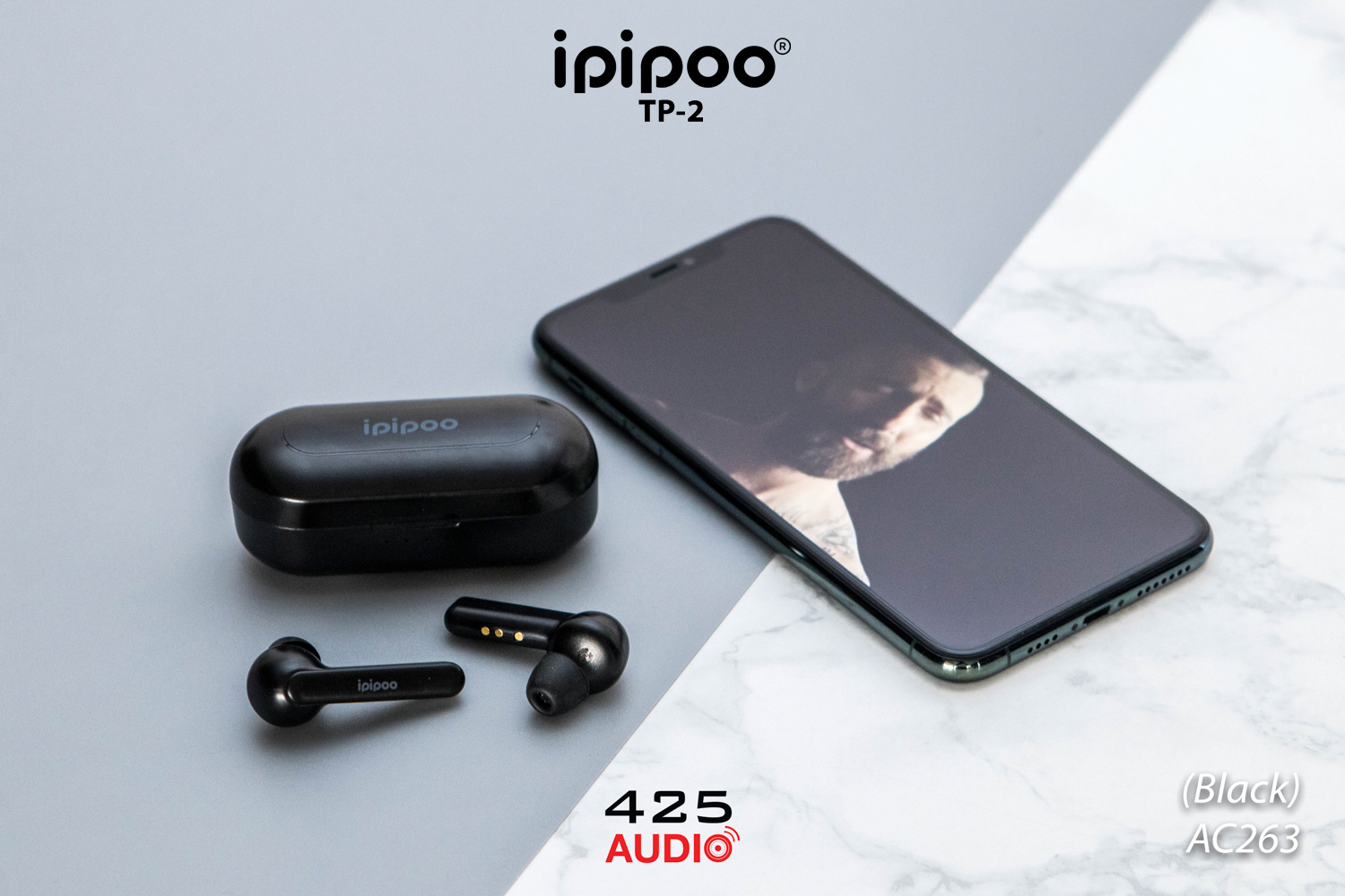 Ipipoo TP-2,TP-2,TP2,หูฟัง,หูฟังไร้สาย,True Wireless,IPX4,เสียงดี