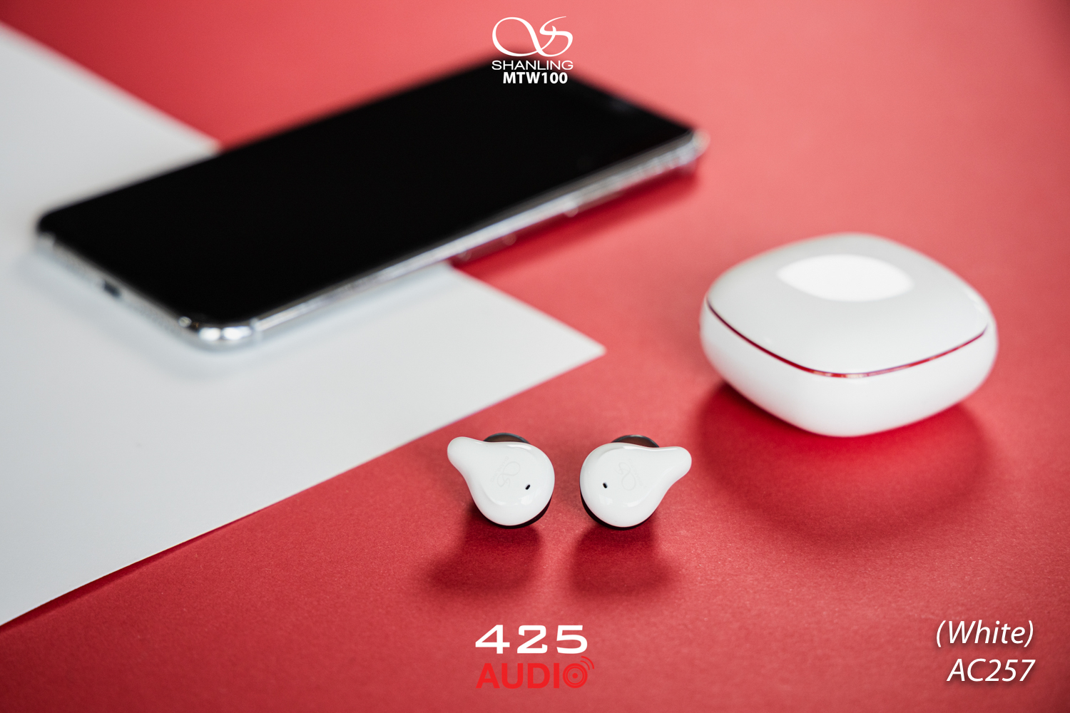 shanling,true wireless,shanling mtw100,white,dynamic driver,graphene,ipx7,ambient sound,in-ear,touch control,long battery life,bass,earphones,bluetooth 5.0