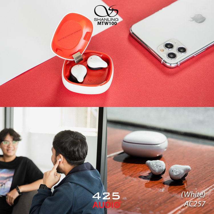 shanling,true wireless,shanling mtw100,white,dynamic driver,graphene,ipx7,ambient sound,in-ear,touch control,long battery life,bass,earphones,bluetooth 5.0