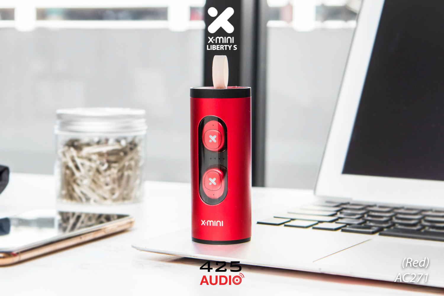 x-mini,liberty S,true wireless,bluetooth 5.0,ipx4,red,iron man,dynamic,graphene,mono mode,small,compact,light,battery life,comfortable