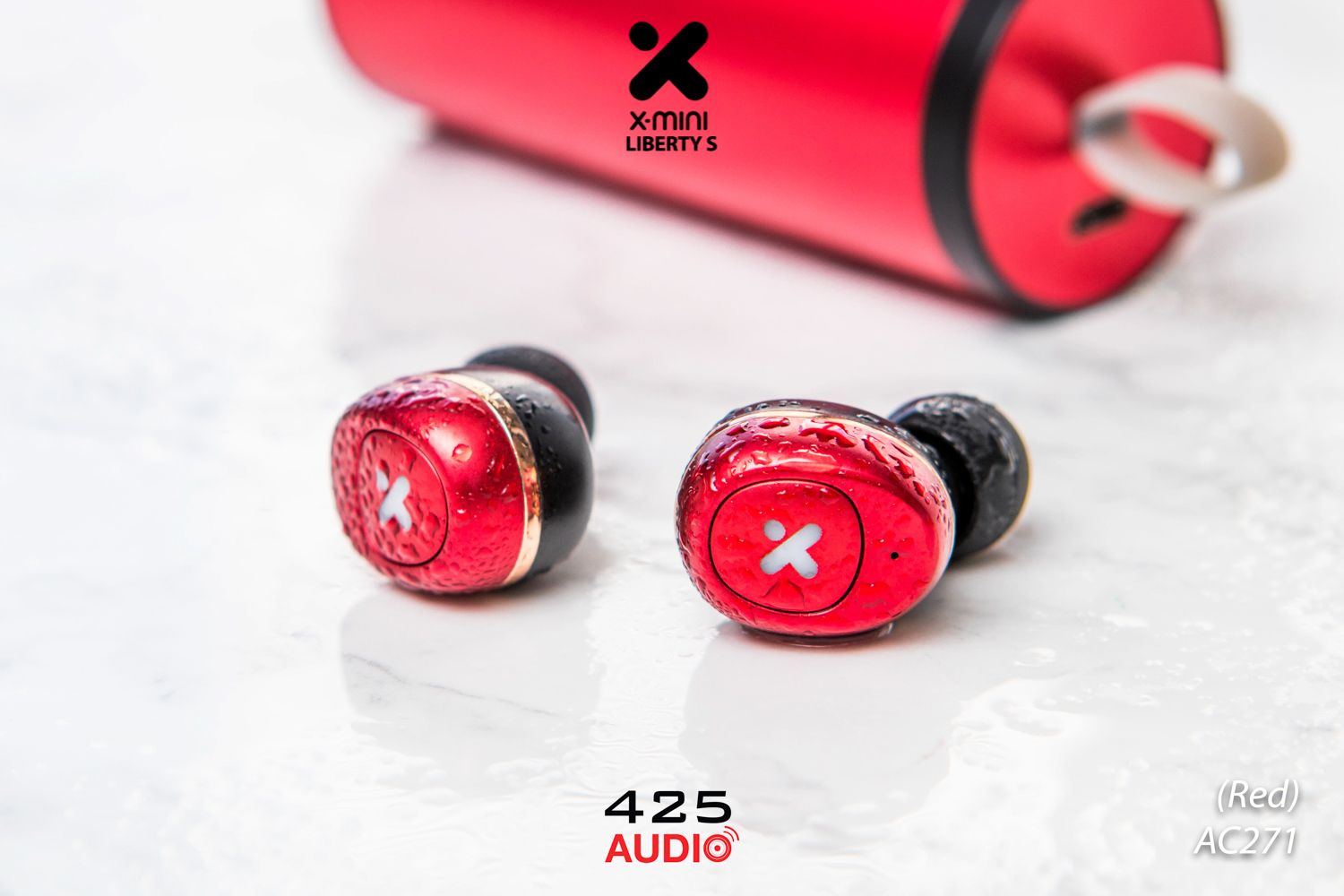 x-mini,liberty S,true wireless,bluetooth 5.0,ipx4,red,iron man,dynamic,graphene,mono mode,small,compact,light,battery life,comfortable