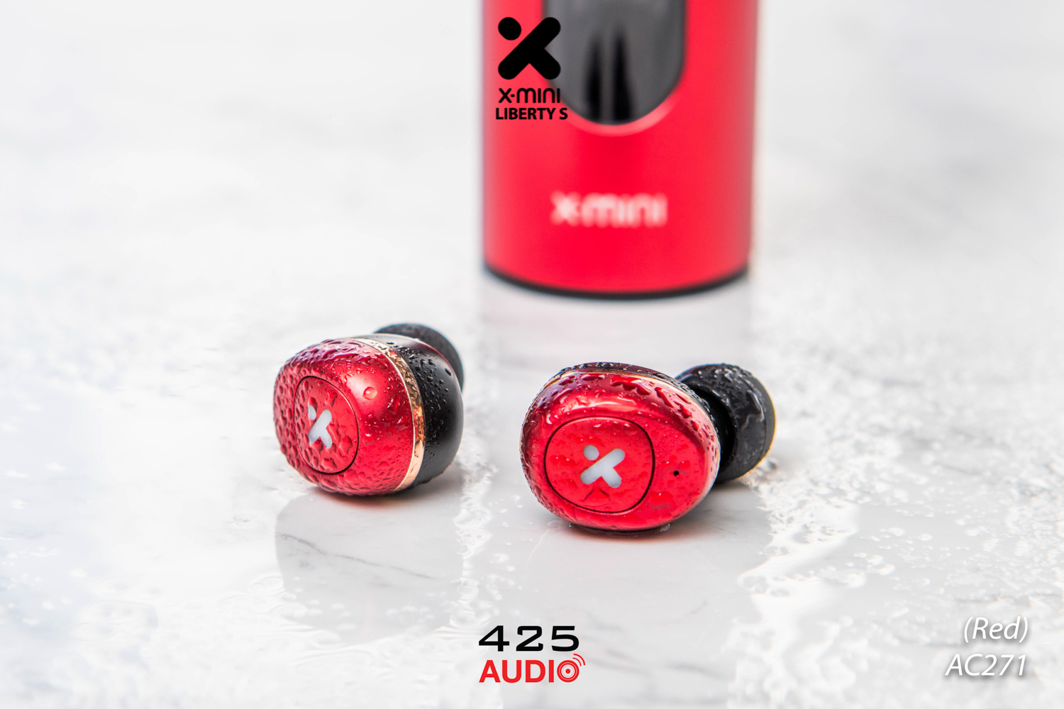 x-mini,liberty S,true wireless,bluetooth 5.0,ipx4,red,iron man,dynamic,graphene,mono mode,small,compact,light,battery life,comfortable