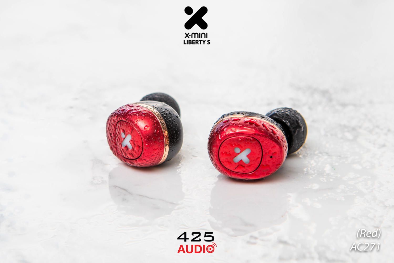 x-mini,liberty S,true wireless,bluetooth 5.0,ipx4,red,iron man,dynamic,graphene,mono mode,small,compact,light,battery life,comfortable