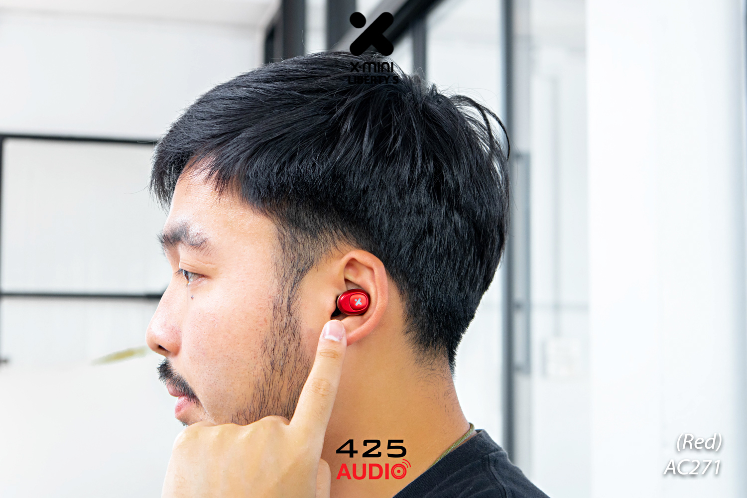 x-mini,liberty S,true wireless,bluetooth 5.0,ipx4,red,iron man,dynamic,graphene,mono mode,small,compact,light,battery life,comfortable