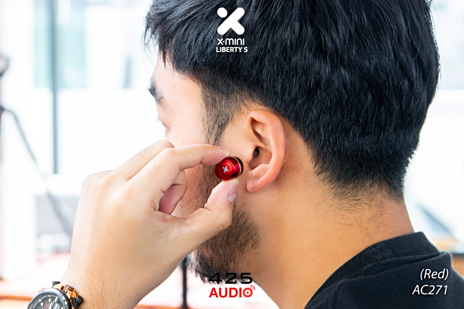 x-mini,liberty S,true wireless,bluetooth 5.0,ipx4,red,iron man,dynamic,graphene,mono mode,small,compact,light,battery life,comfortable