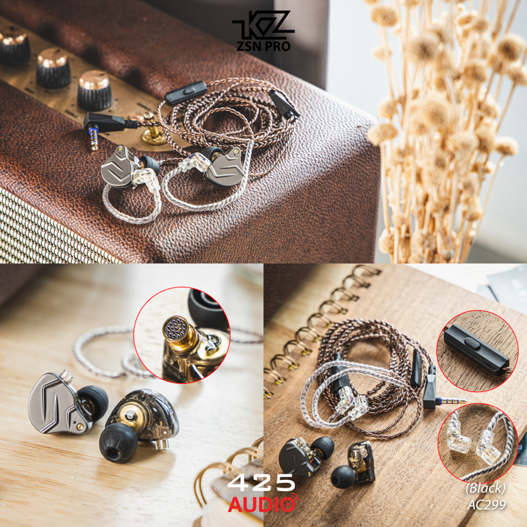 KZ,ZSN Pro,อินเอียร์,หูฟังมีสาย,Dynamic,Balanced Armature,มีไมโครโฟน,เบสหนัก,ราคาถูก