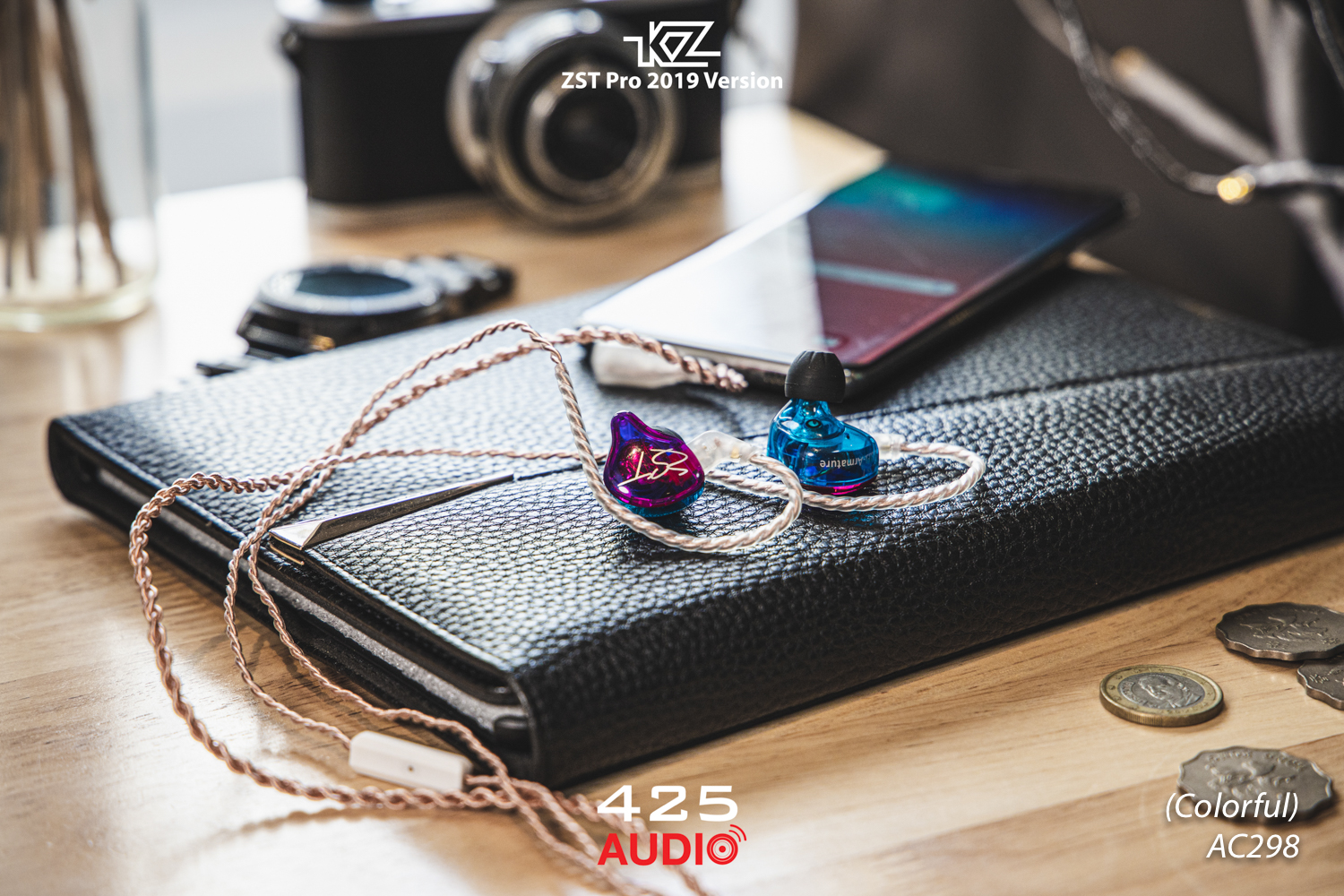 kz,zst pro 2019 version,in-ear,monitor,hybrid driver,2 pin,มีไมโครโฟน,ถอดสายอัพเกรดได้