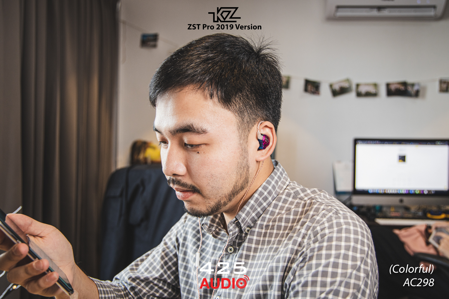 kz,zst pro 2019 version,in-ear,monitor,hybrid driver,2 pin,มีไมโครโฟน,ถอดสายอัพเกรดได้