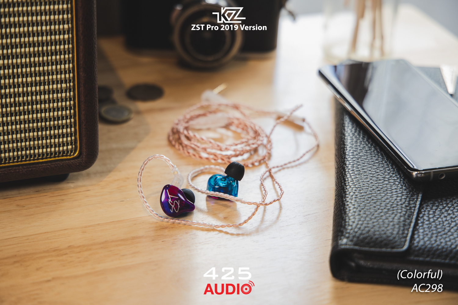 kz,zst pro 2019 version,in-ear,monitor,hybrid driver,2 pin,มีไมโครโฟน,ถอดสายอัพเกรดได้