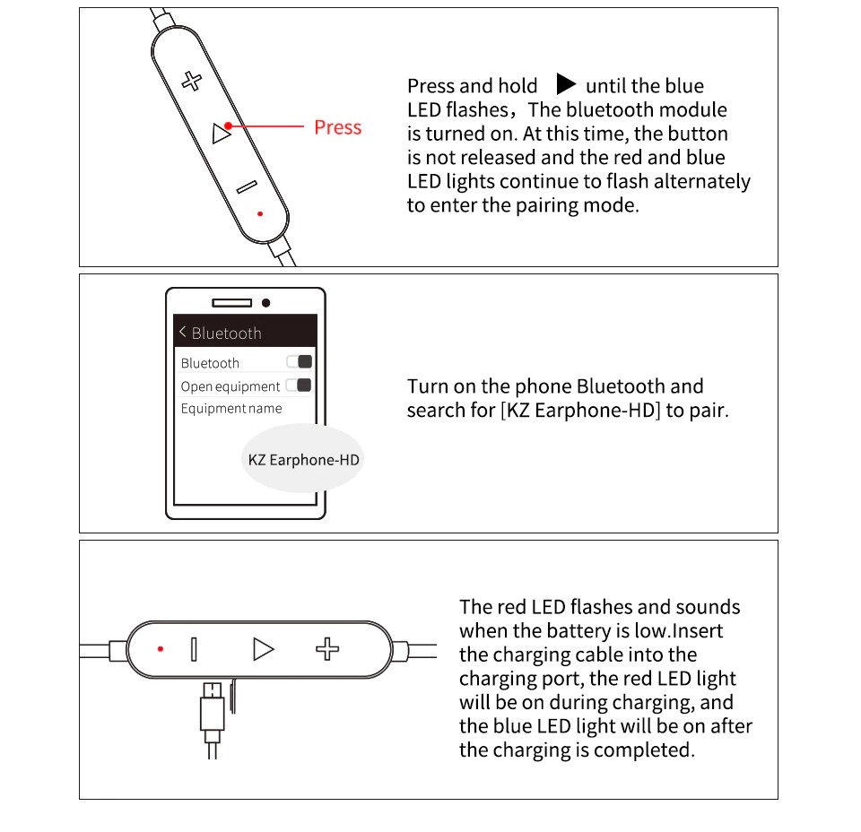 KZ Bluetooth Extra aptX HD,b-pin,สาย bluetooth wireless,KZ ZST Pro 2019,กันนํ้า IPX5