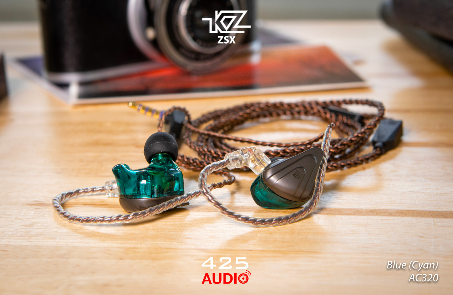 KZ Acoustics Upgrade Cable ชุบทอง-เงิน (C-Pin)